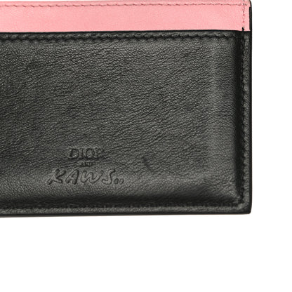 Christian Dior x KAWS Calfskin Bee Card Holder Pink Black 12 of 12