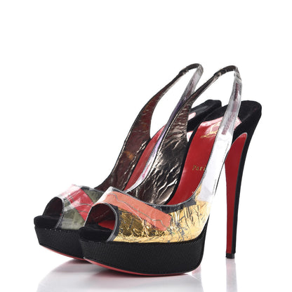 Christian Louboutin PVC Velvet Winter Trash 150 Pumps 41 Black 3 of 13