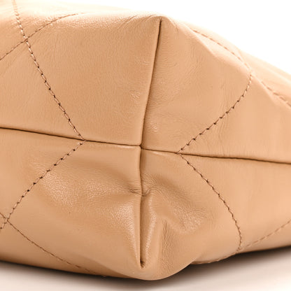 Chanel Shiny Calfskin Quilted Small Chanel 22 Beige 11 of 12