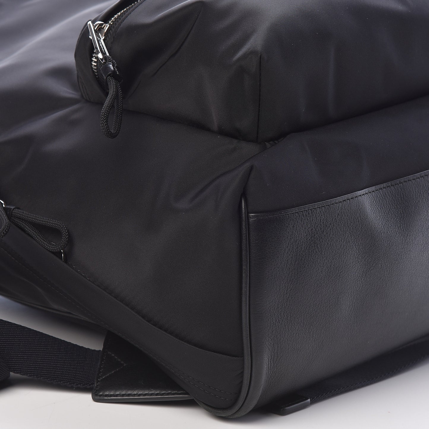 Nylon Logo Print Backpack Black