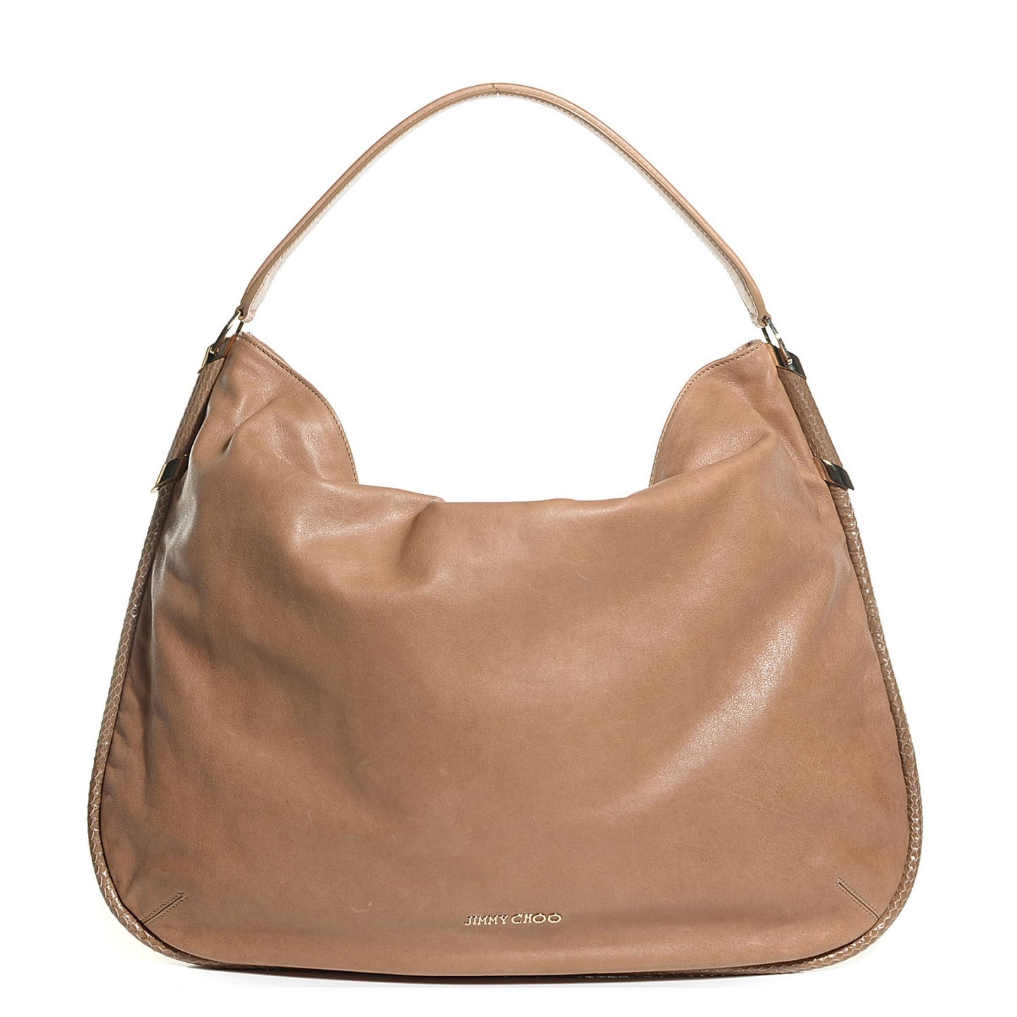 Satin Leather Elaphe Snakeskin Zoe Hobo Mink