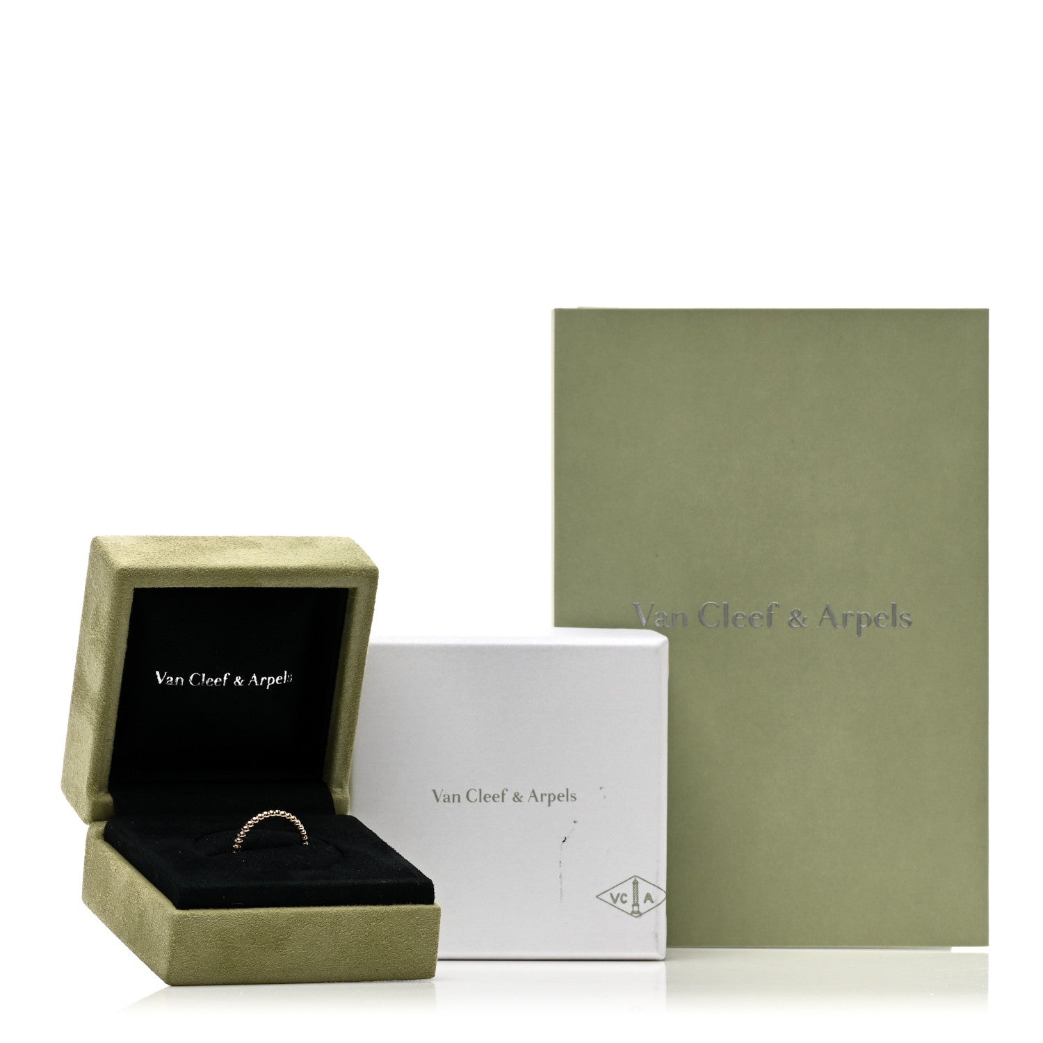 Van Cleef & Arpels 18K Yellow Gold Small Perlee Ring 52 6 5 of 5