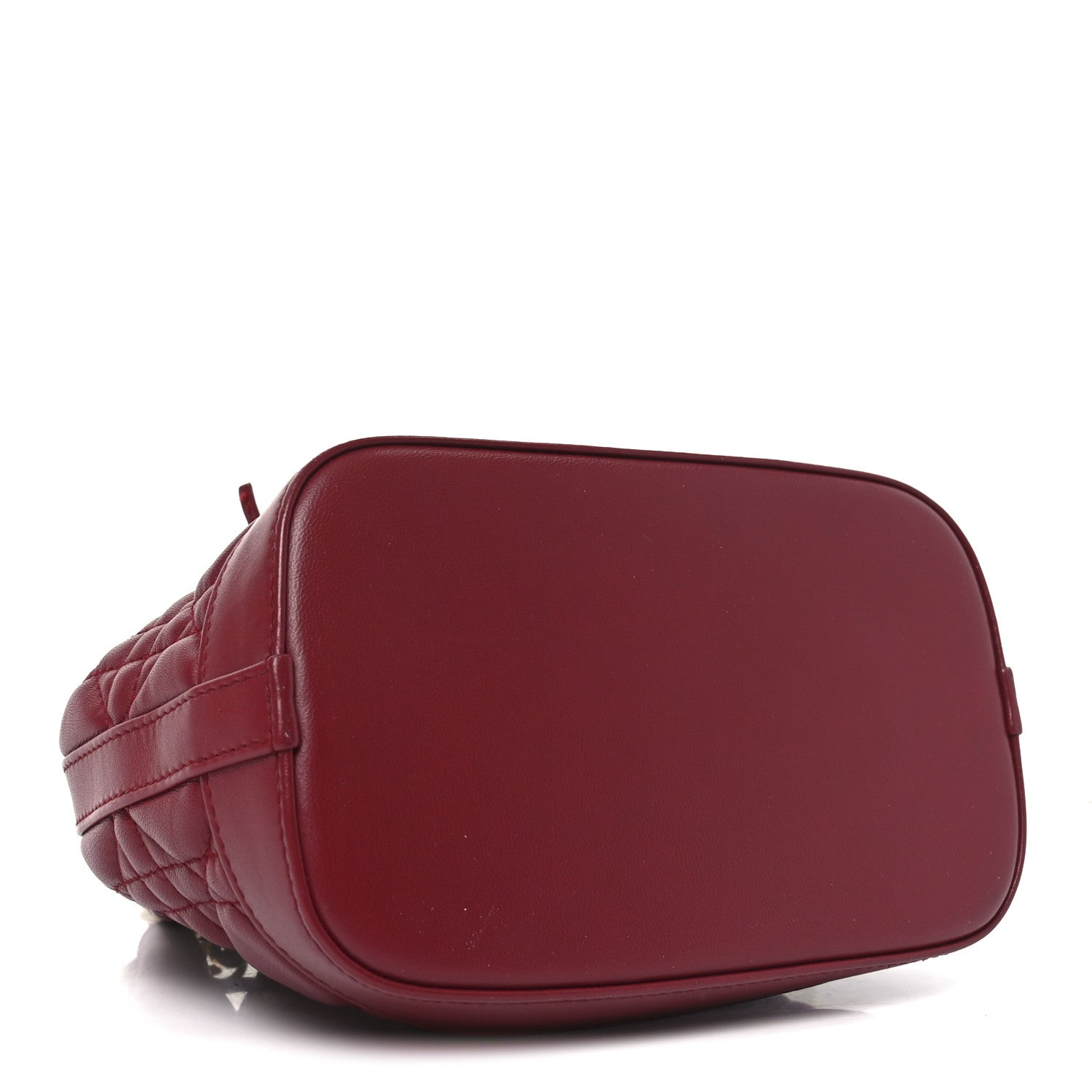 Christian Dior Lambskin Cannage Miss Dior Bucket Bag Cherry Red 4 of 10