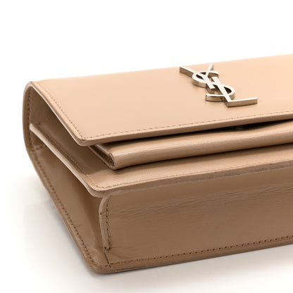 Saint Laurent Calfskin Monogram Sunset Chain Wallet Nude Powder 8 of 13