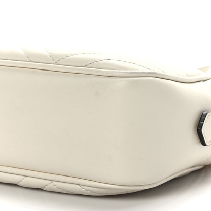 Gucci Calfskin Matelasse Small GG Marmont Chain Shoulder Bag White 10 of 11
