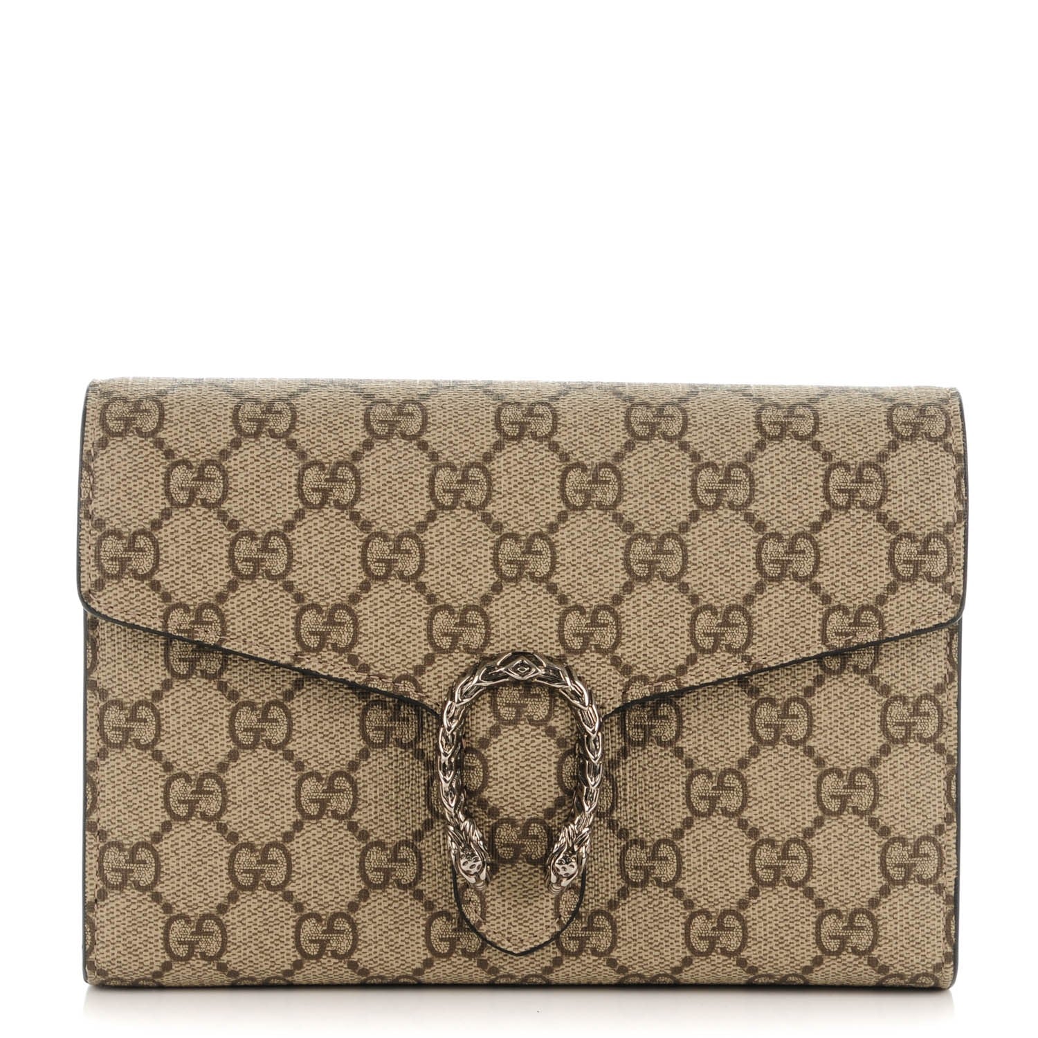 Gucci GG Supreme Monogram Mini Dionysus Chain Wallet Beige Black 1 of 7