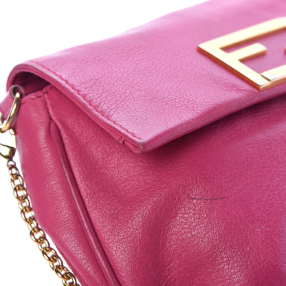Fendi Vitello Flamingo Fendista Pouchette Crossbody Lampone 17 of 19