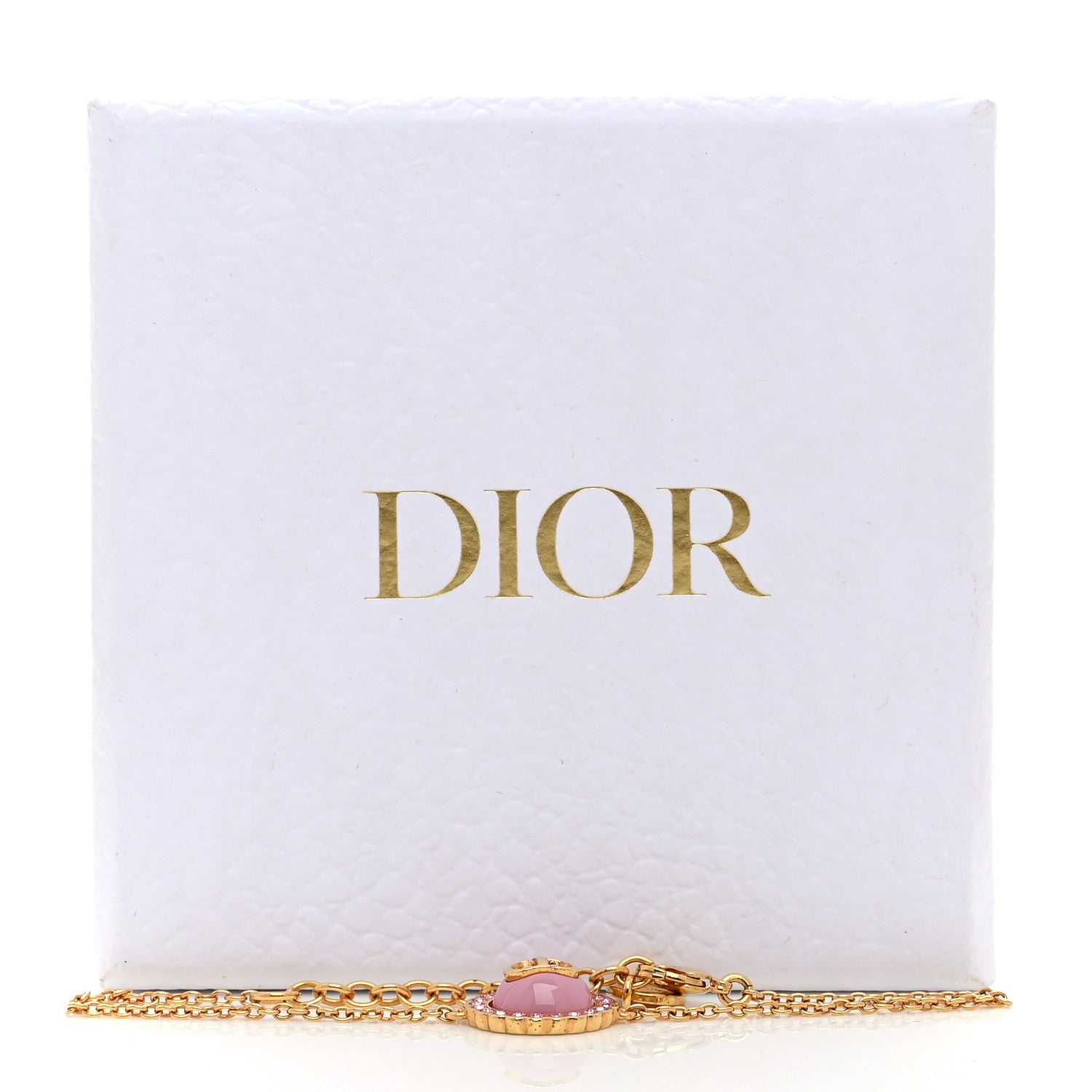 Christian Dior Metal Enamel Crystal CD Station Bracelet Pink 6 of 6