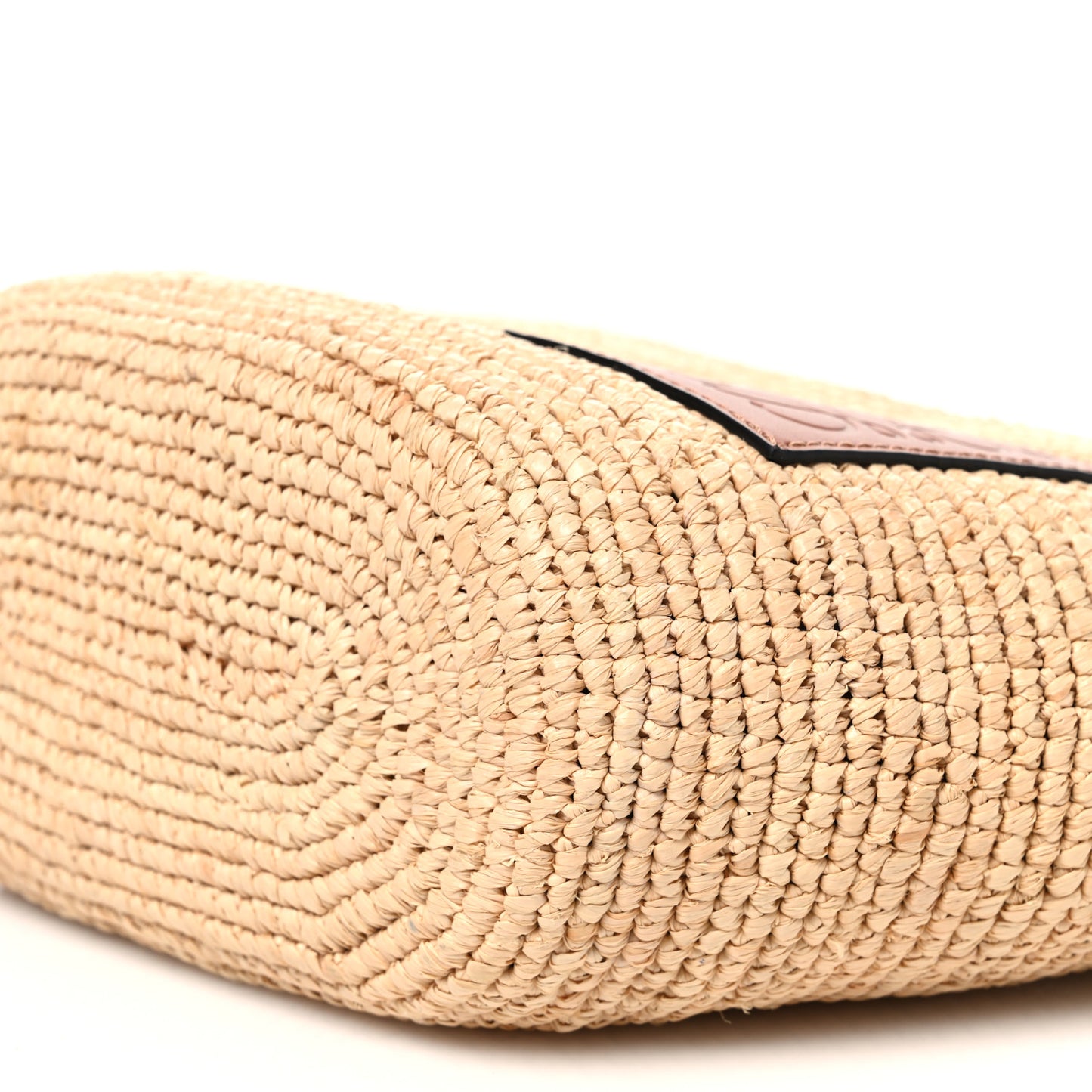 Calfskin Raffia Paulas Ibiza Pochette Bag Natural Tan