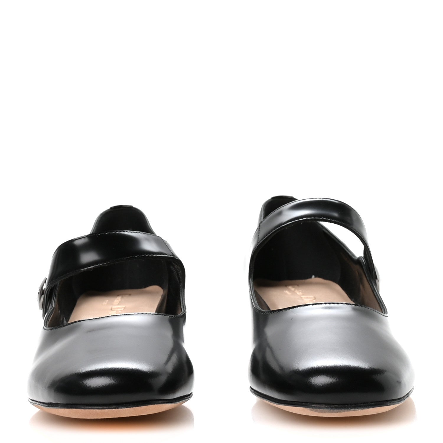 Christian Dior Brushed Calfskin Uniform 30mm Pumps 38 Black 3 of 9