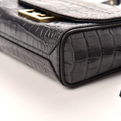 Givenchy Calfskin Crocodile Embossed Eden Mini Top Handle Storm Grey 7 of 8