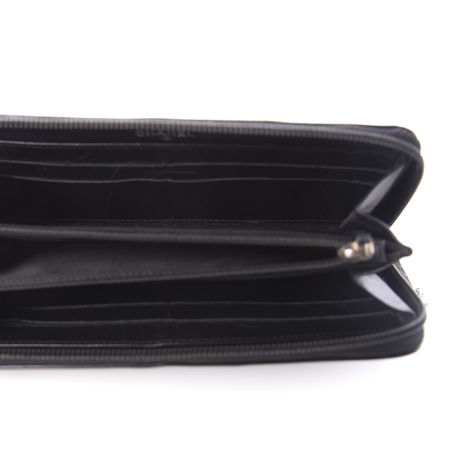 Chanel Patent Large Gusset CC Zip Wallet Black 5 of 9