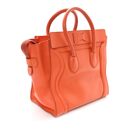 Celine Smooth Calfskin Mini Luggage Orange 2 of 10