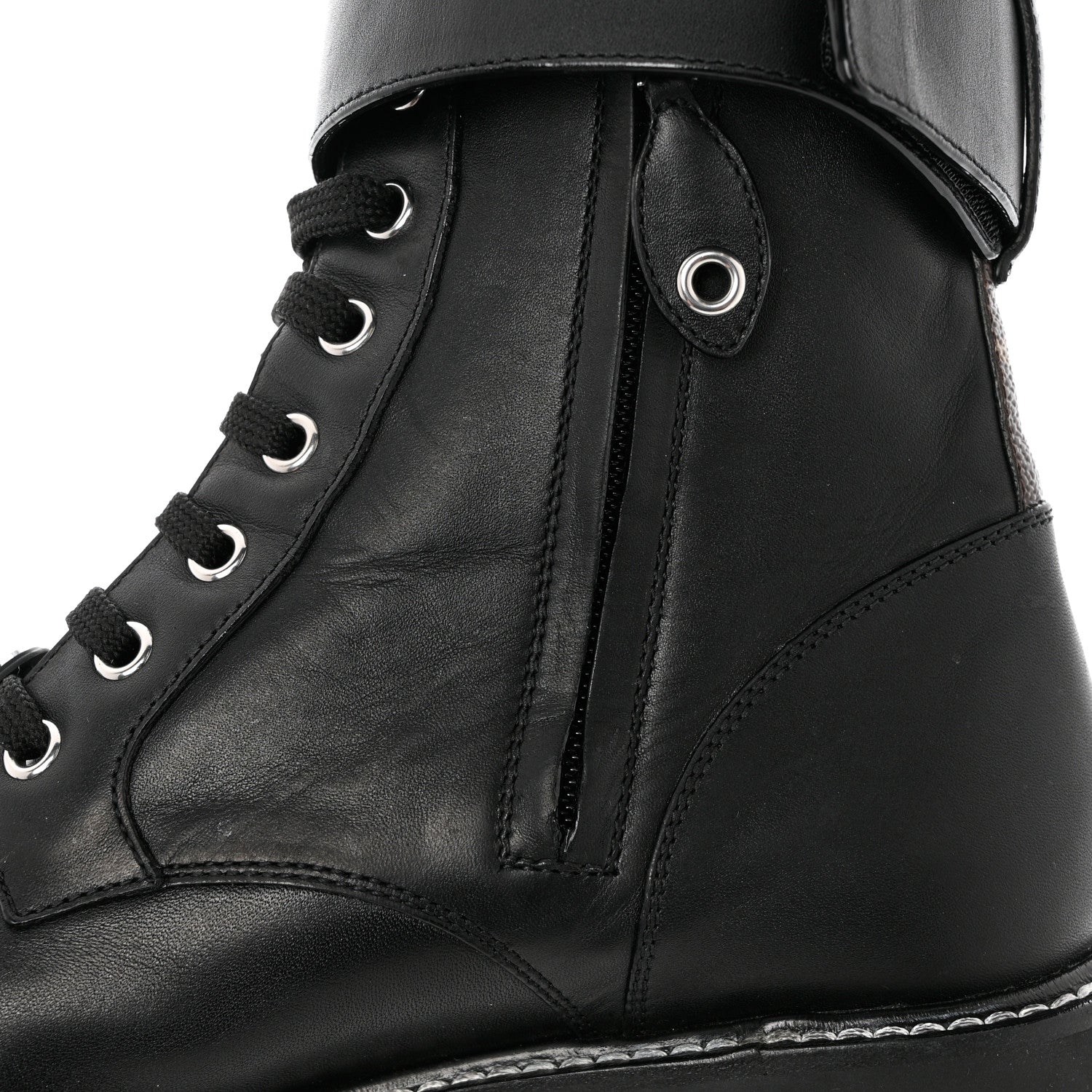 Louis Vuitton Calfskin Territory Flat Ranger Boots 38 Black 10 of 11