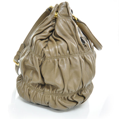 Prada Nappa Leather Gaufre Tote Beige 7 of 10