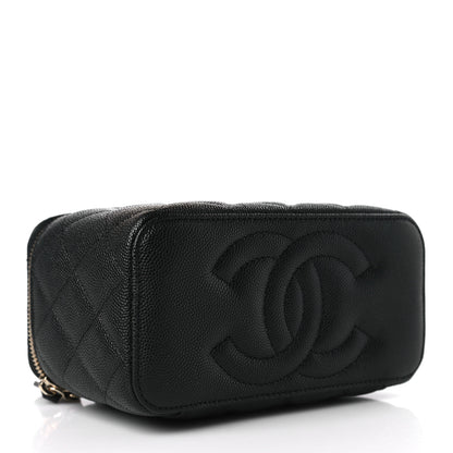Chanel Caviar Quilted Small Vanity Case With Chain Black 4 of 10