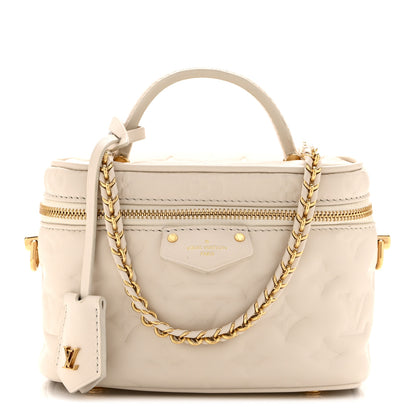 Louis Vuitton Lambskin Embossed Monogram Coussin Vanity PM  Cream 1 of 10