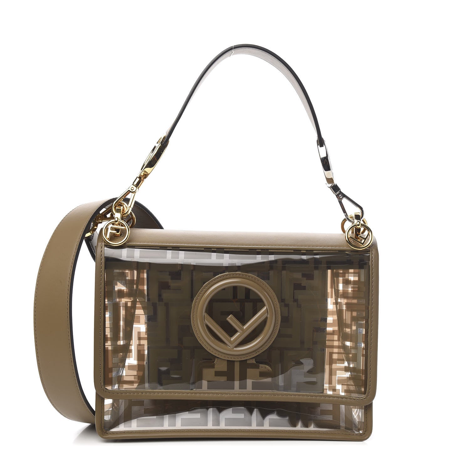 Fendi TPU FF Vitello Century F is Fendi Kan I Shoulder Bag Fango 1 of 8