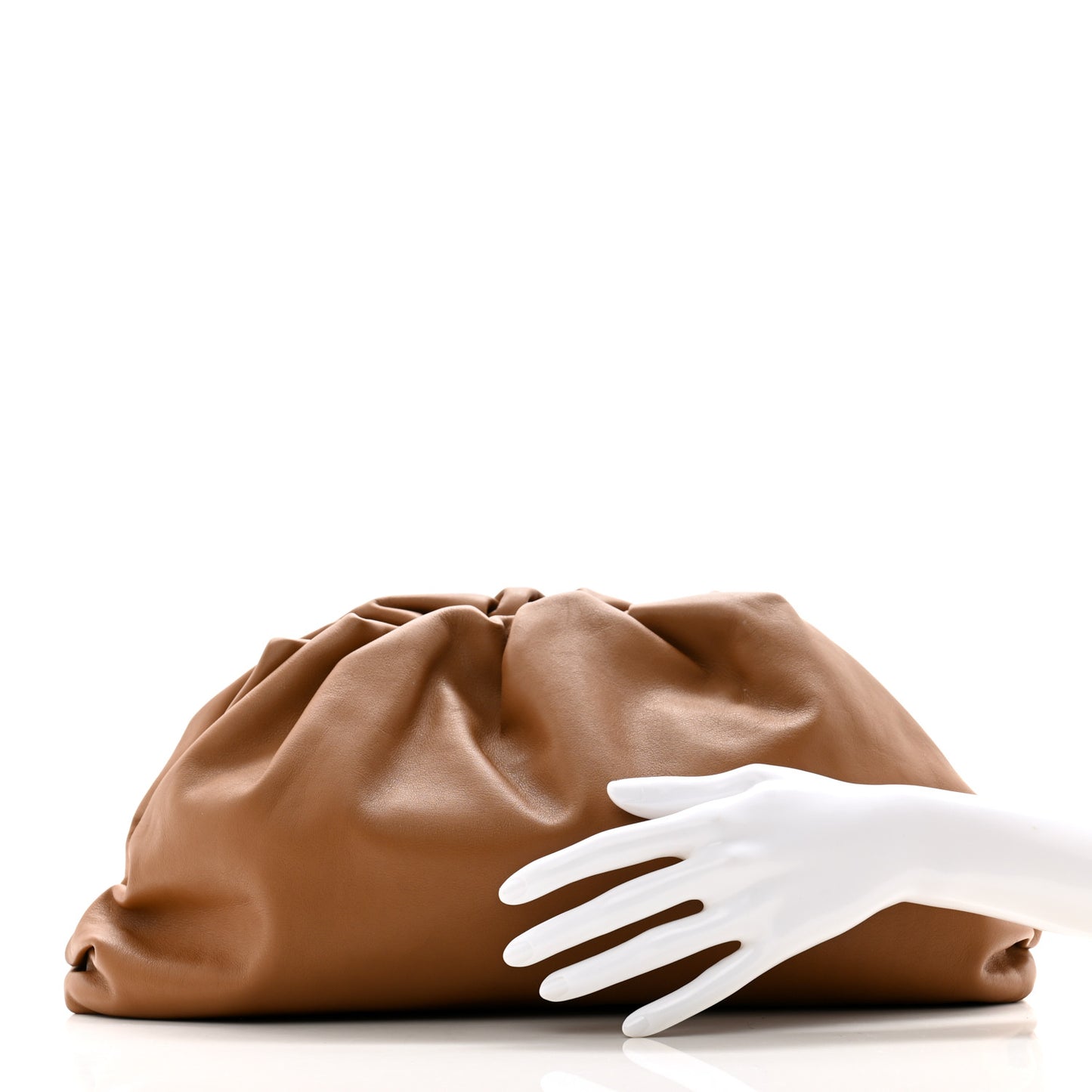 Smooth Butter Calf The Pouch Oversized Clutch Teak