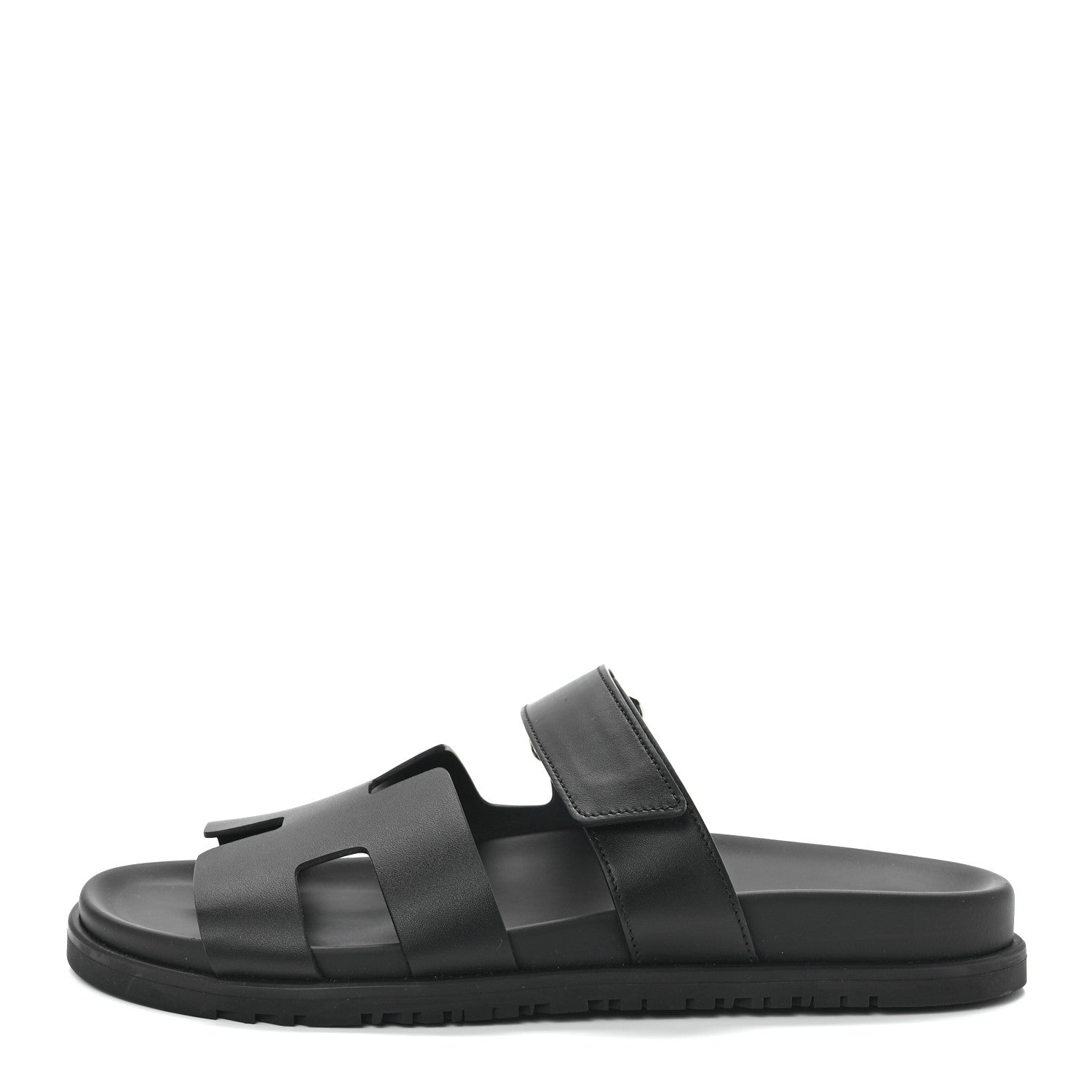 Hermes Calfskin Womens Chypre Sandals 40 Black 1 of 9