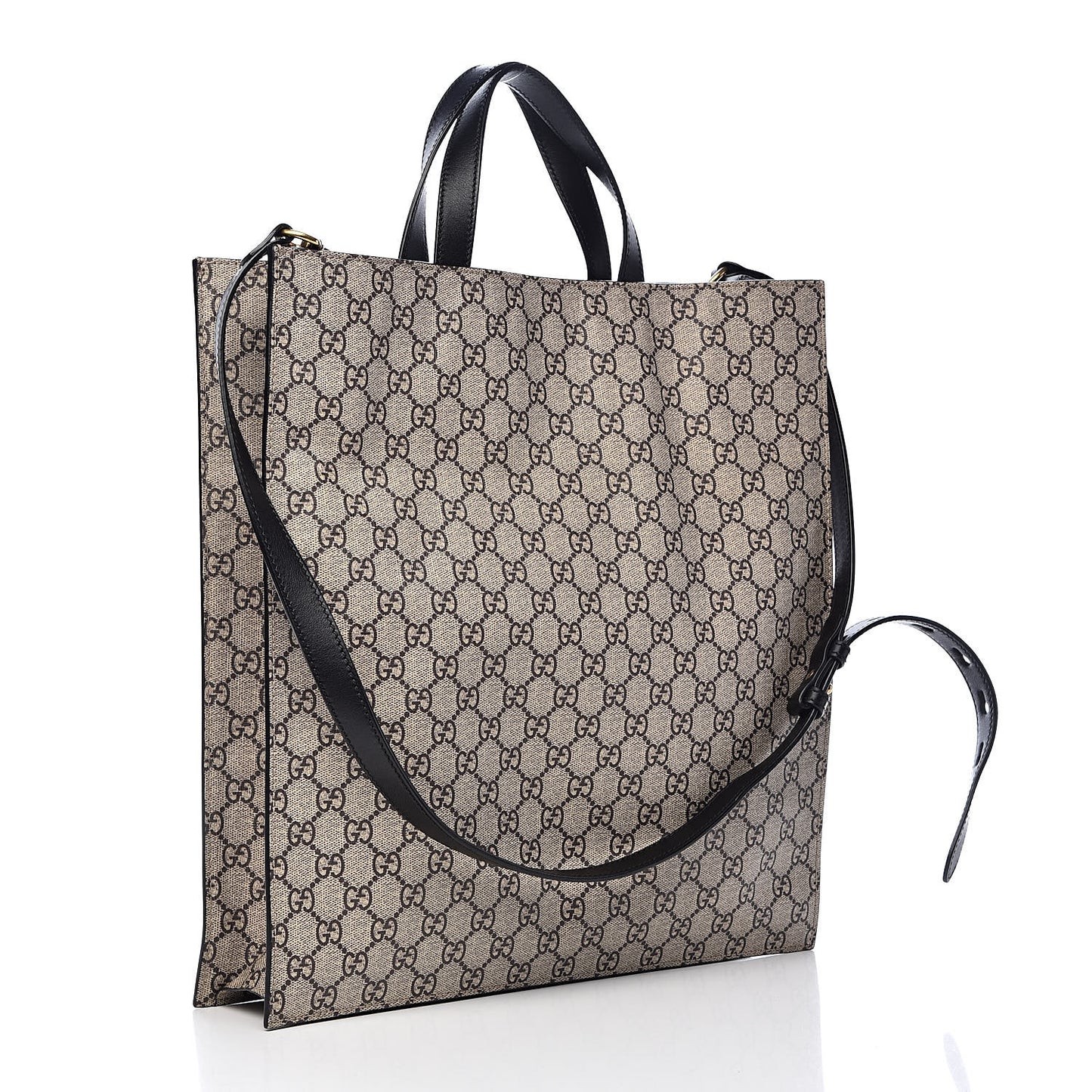 Soft GG Supreme Monogram Kingsnake Vertical Tote Black