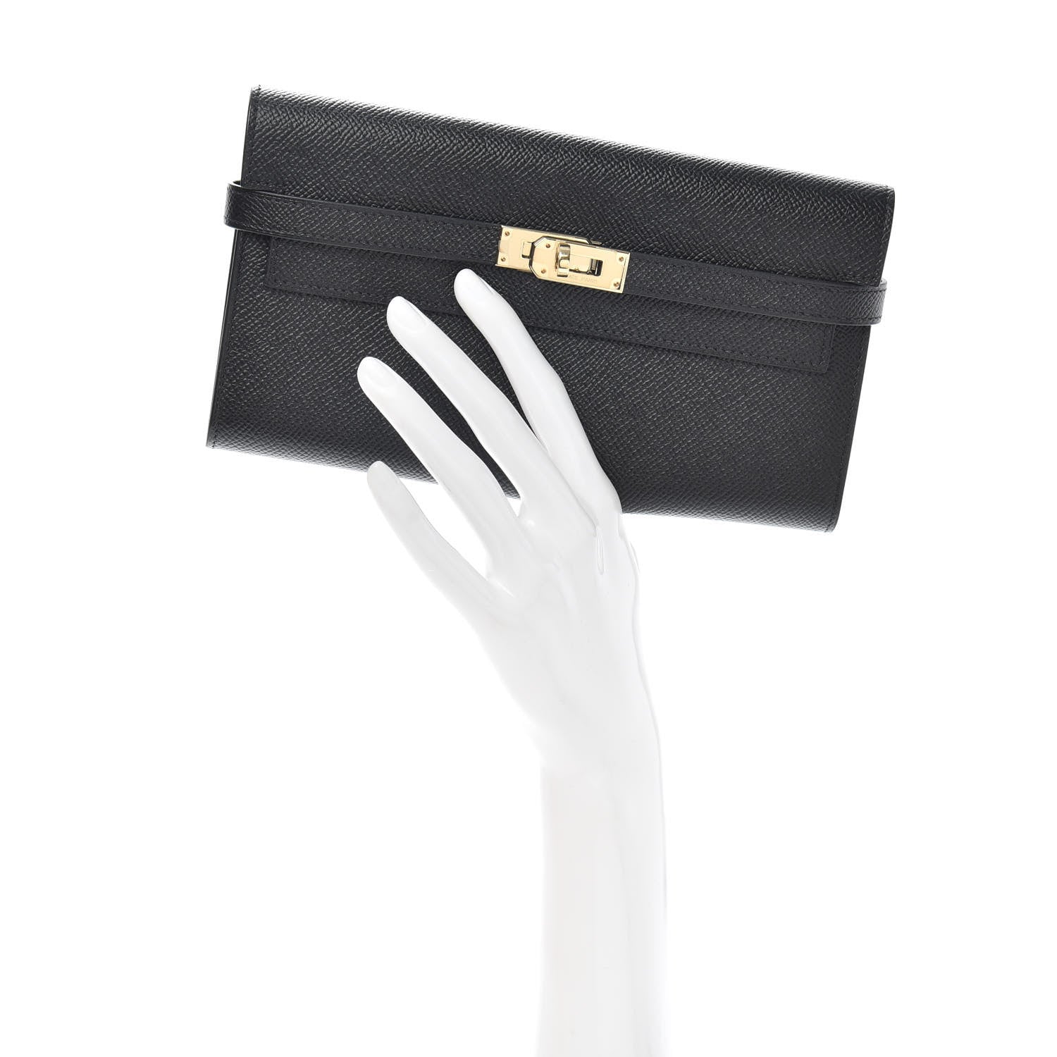 Hermes Epsom Kelly Longue Wallet Black 2 of 6