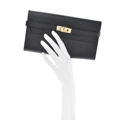 Hermes Epsom Kelly Longue Wallet Black 2 of 6