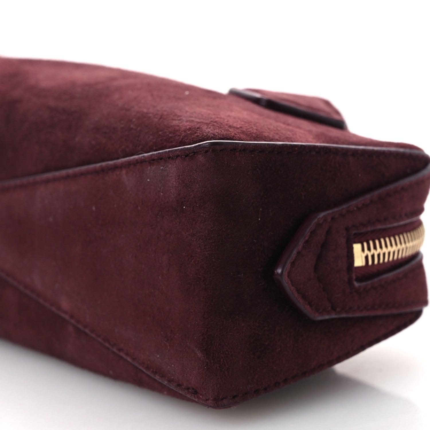 Alaia Suede Goatskin Teckel Clutch Rouge Grenat 10 of 11