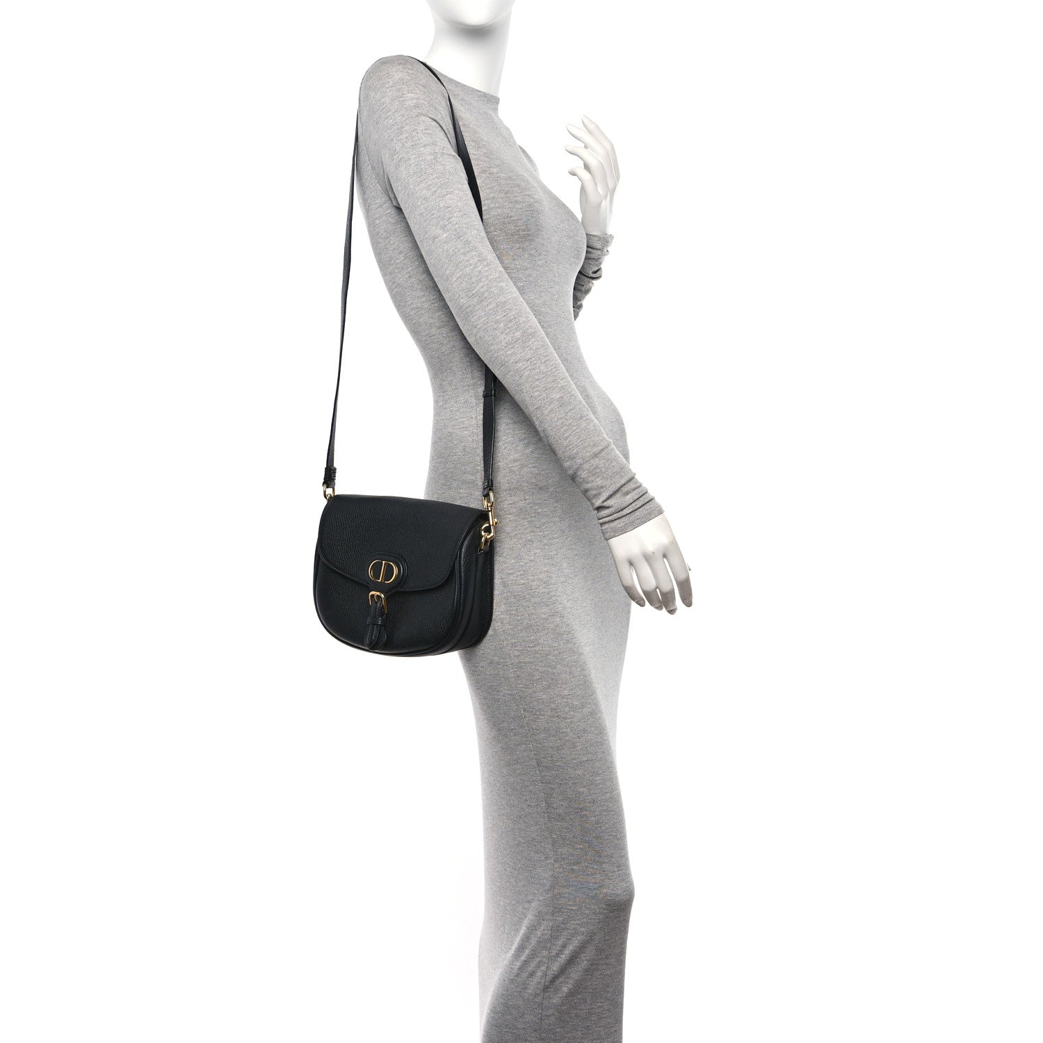 Christian Dior Grained Calfskin Medium Bobby Flap Black 2 of 11