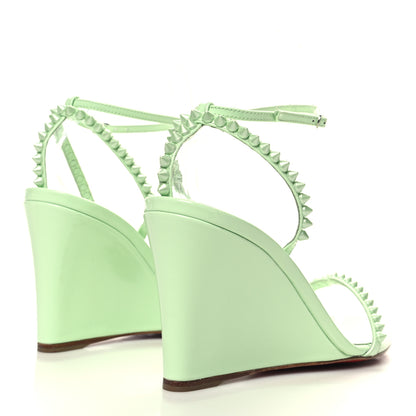 Christian Louboutin Patent Calfskin So Me Spike 85 Wedge Sandals 39 Studio Green 4 of 7