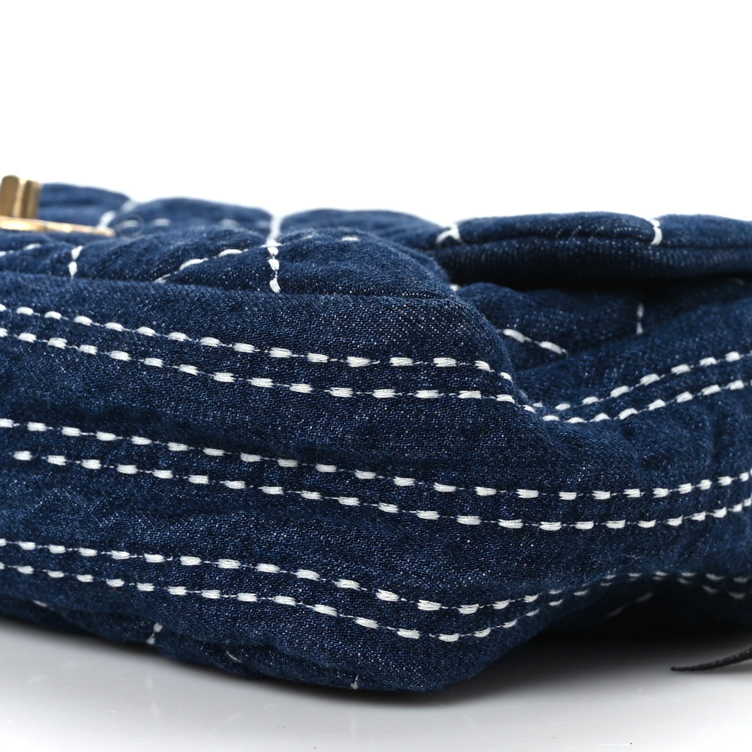 Chanel Denim Quilted Medium Denim Trip Single Flap Blue 9 of 9