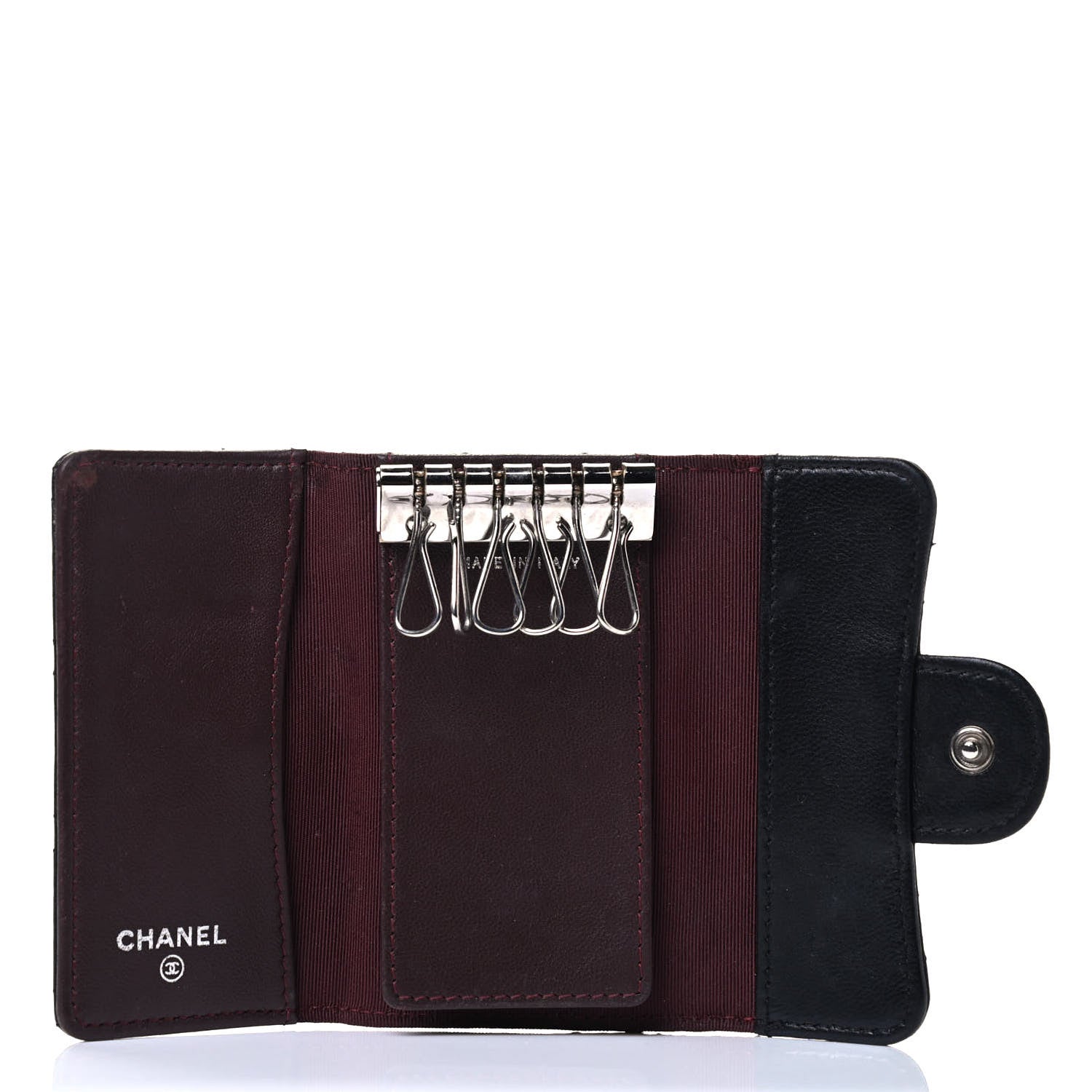 Chanel Lambskin Quilted 6 Key Holder Black 4 of 4