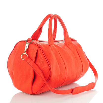 Alexander Wang Pebbled Calfskin Rocco Tangerine Pale Gold Hardware 3 of 8