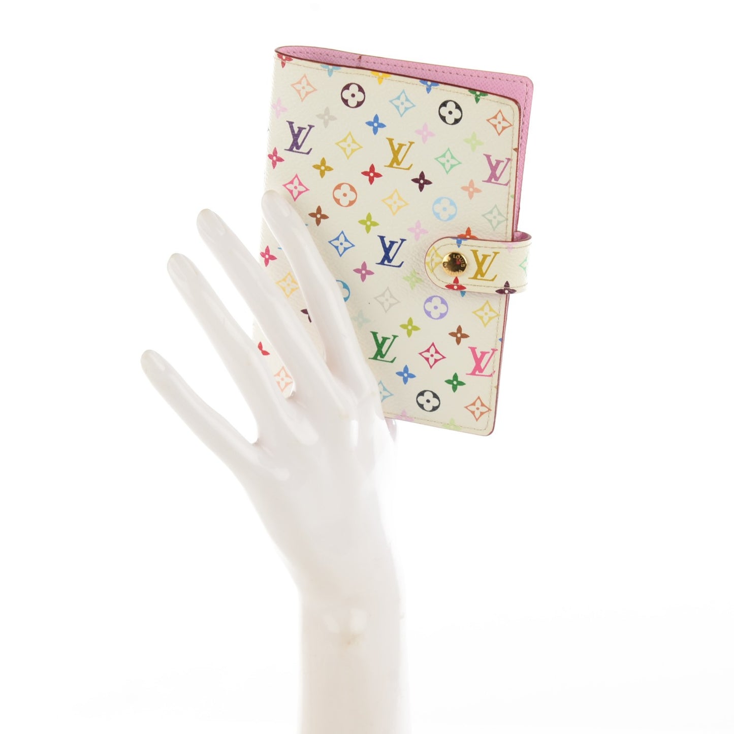 Monogram Multicolor Small Ring Agenda Cover White Litchi