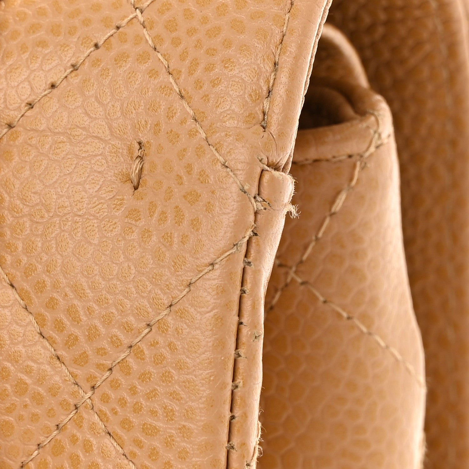 Chanel Caviar Quilted Medium Double Flap Beige 13 of 14