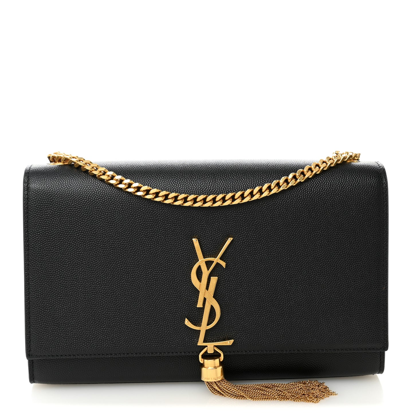 Grain De Poudre Medium Classic Monogram Kate Tassel Satchel Black