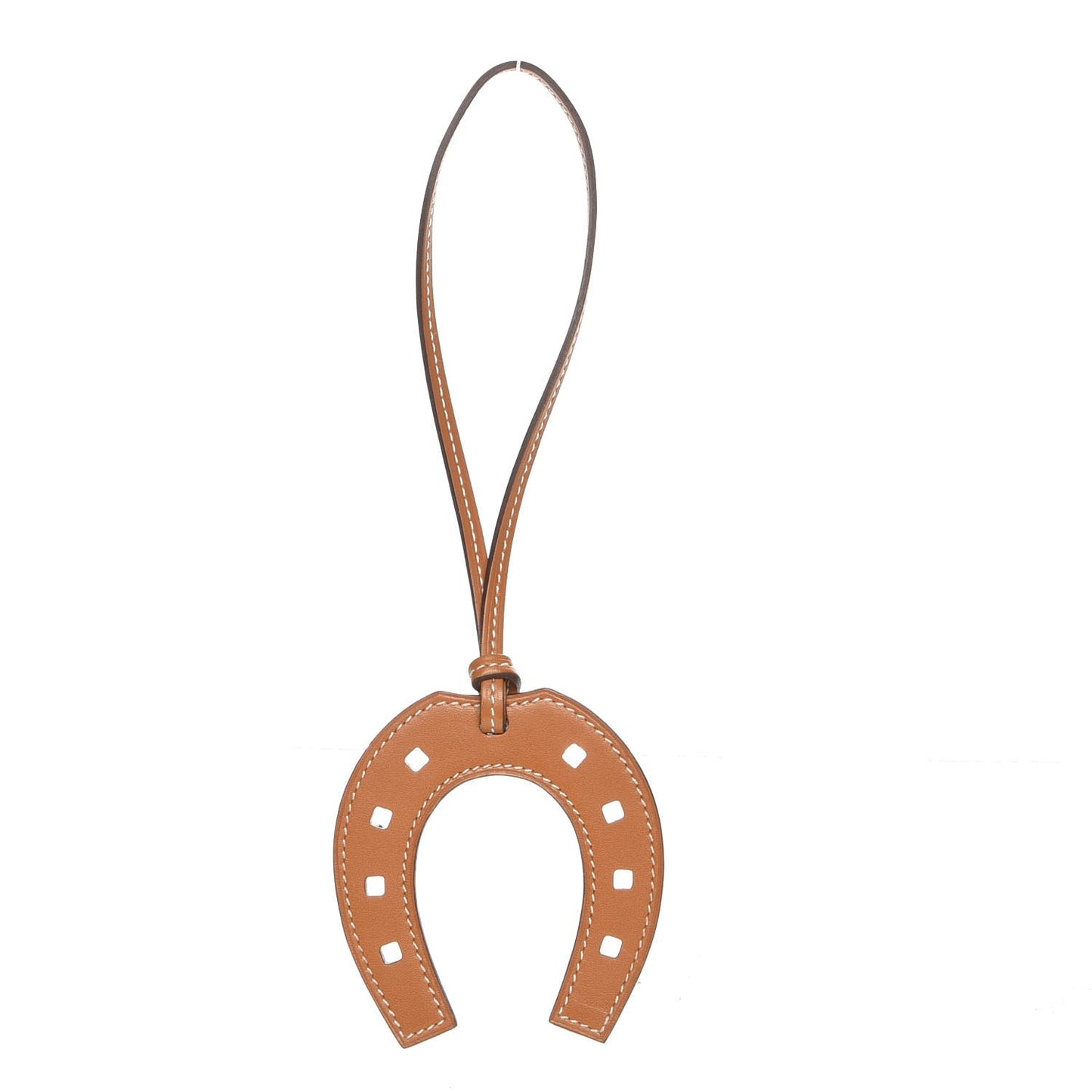 Barenia Paddock Horseshoe Bag Charm Fauve