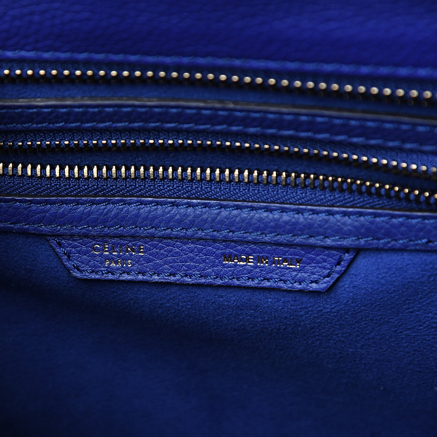 Drummed Calfskin Micro Luggage Indigo