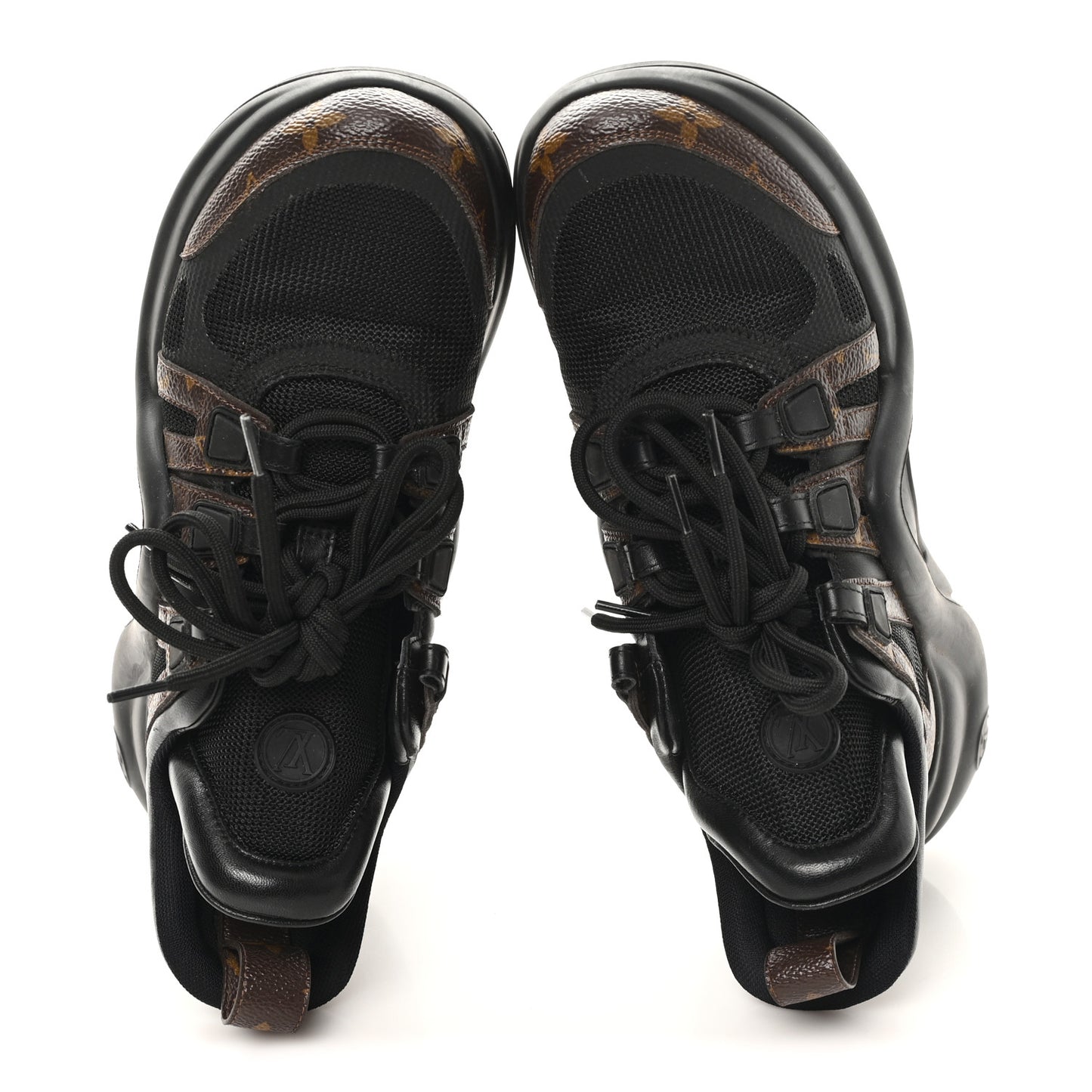 Calfskin Patent Monogram LV Archlight Sneakers 37.5 Black
