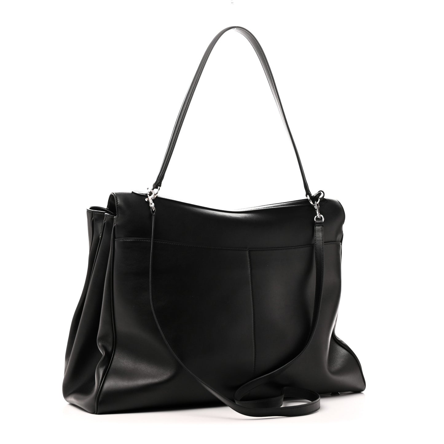 Smooth Calfskin Rodeo XL Top Handle Handbag Black