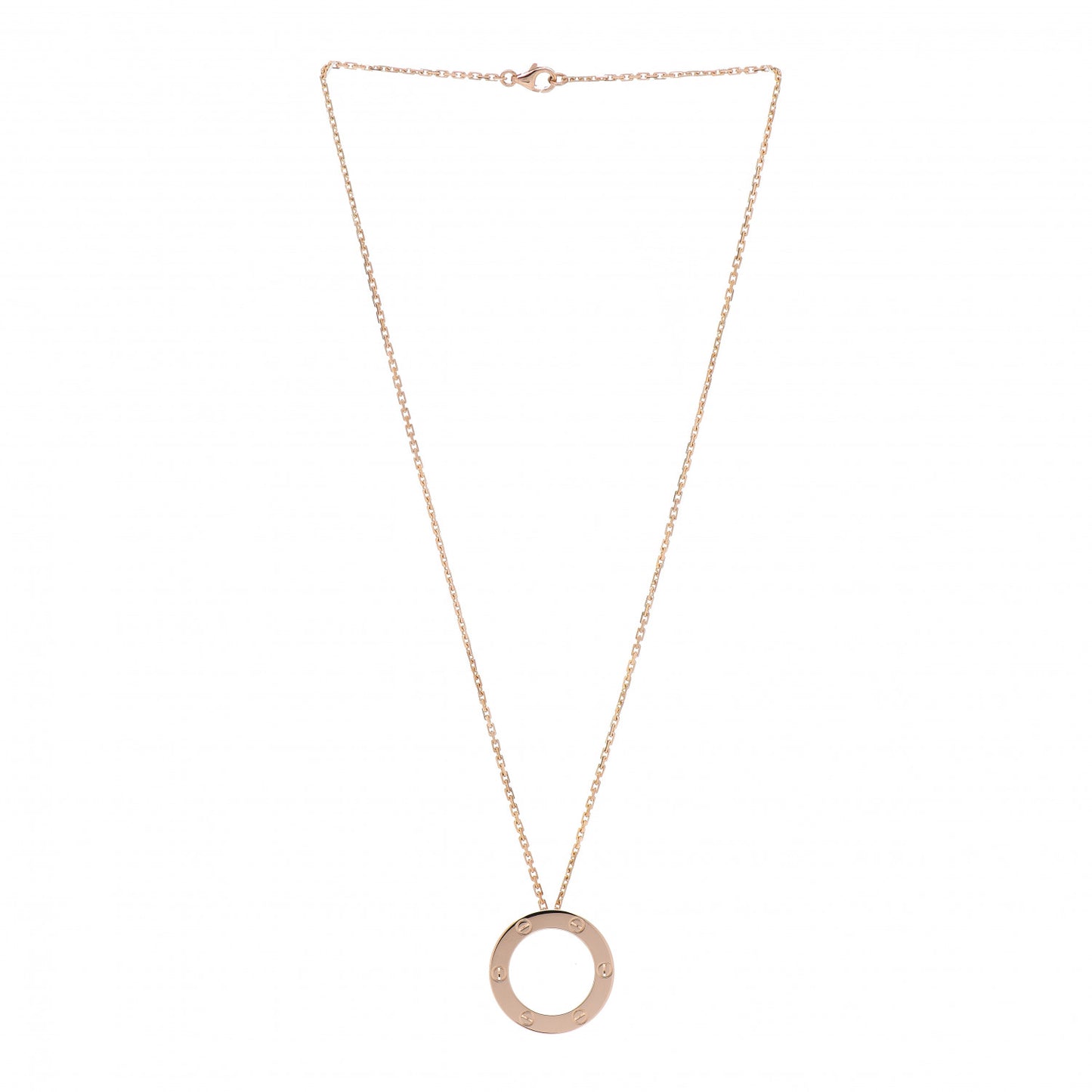 18K Pink Gold LOVE Pendant Necklace