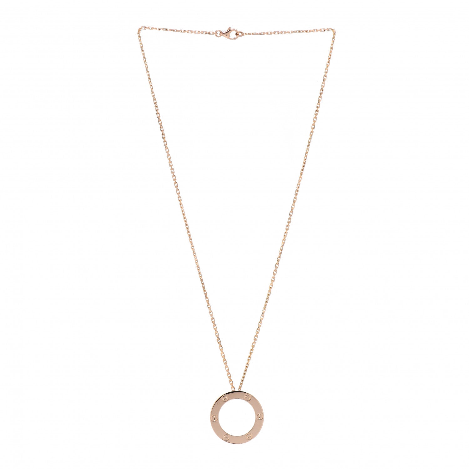 Cartier 18K Pink Gold LOVE Pendant Necklace 3 of 4