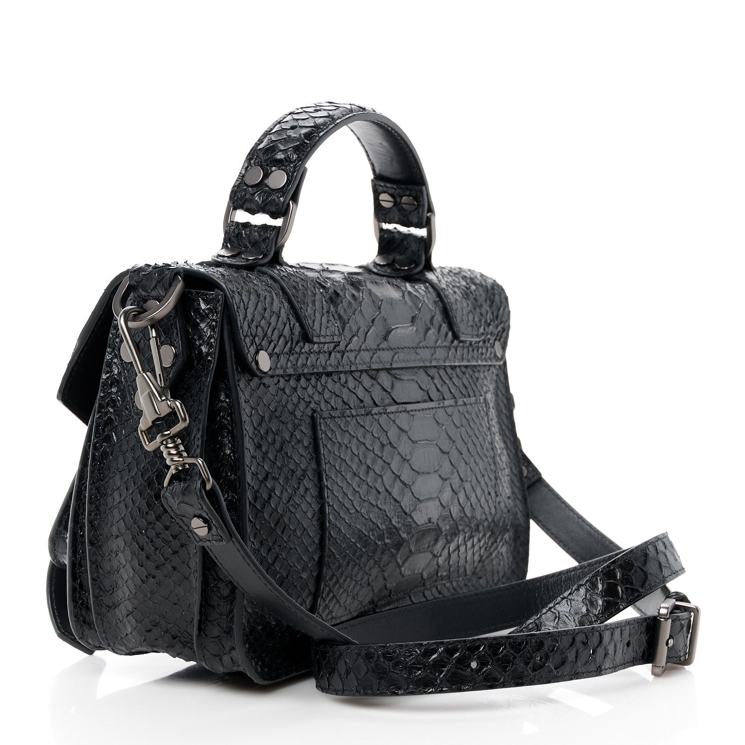 Proenza Schouler PROENZA SCHOULER Snakeskin Tiny PS1 Satchel Black 3 of 11