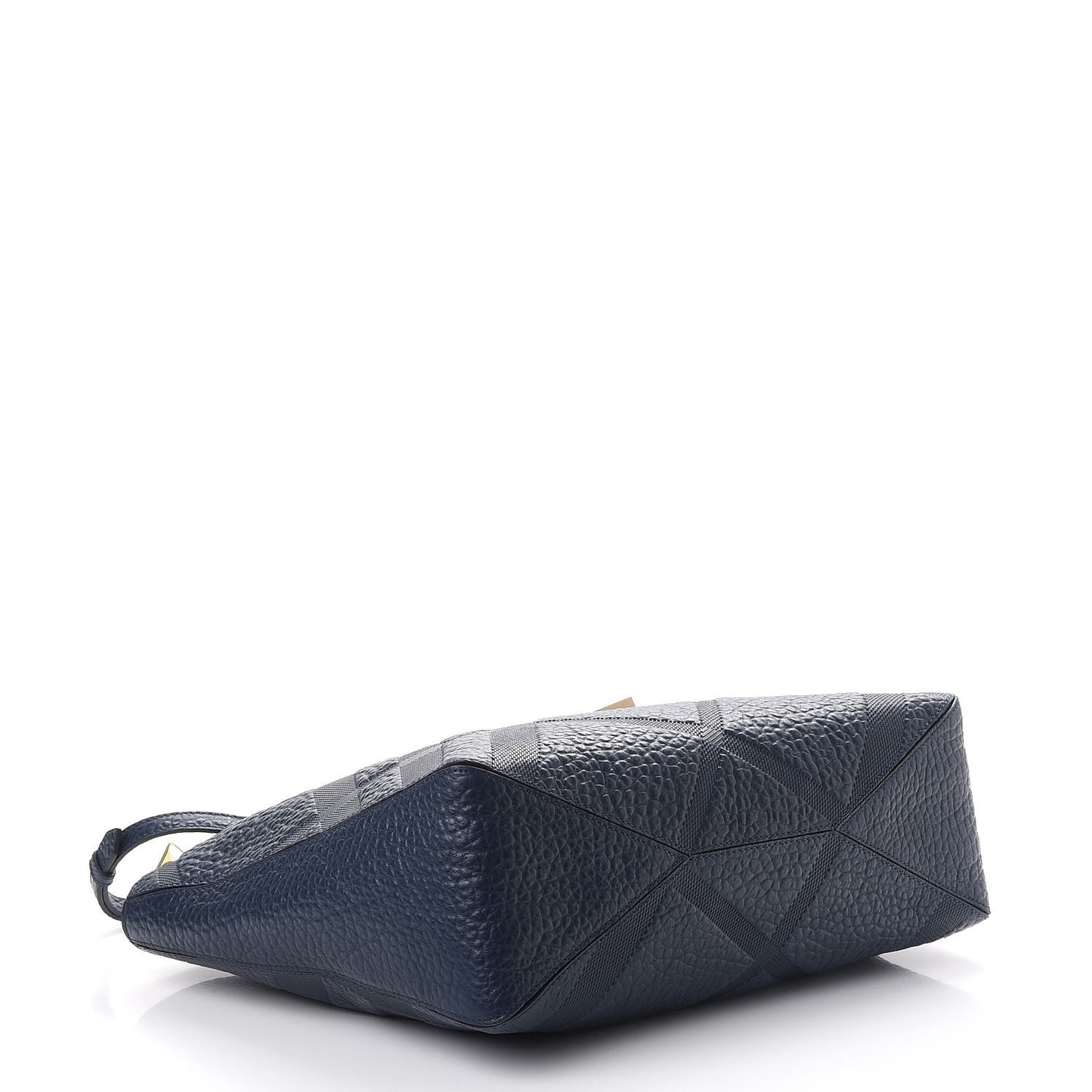 Heritage Grain Check Embossed Medium Dewsbury Tote Blue Carbon