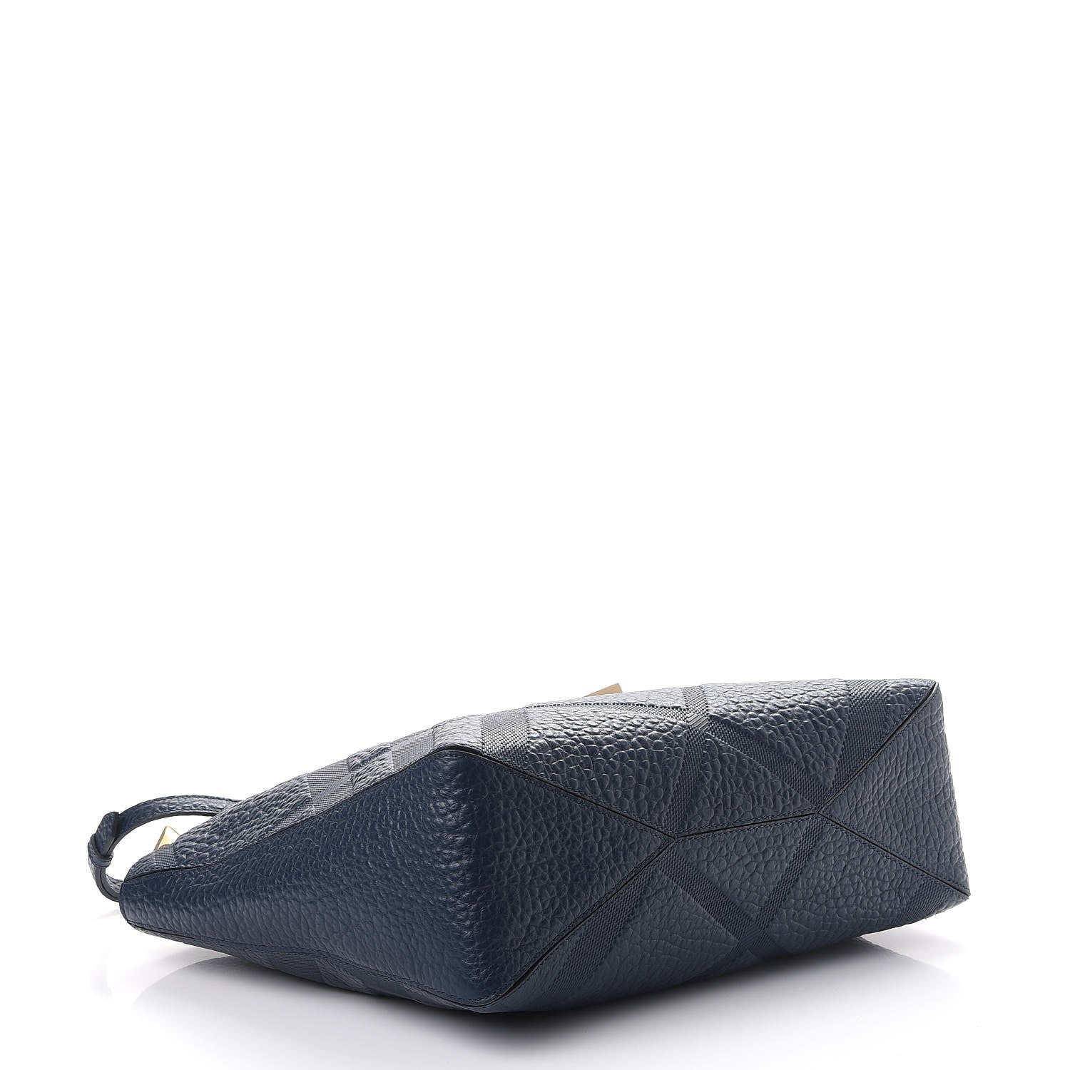 Burberry Heritage Grain Check Embossed Medium Dewsbury Tote Blue Carbon 5 of 10