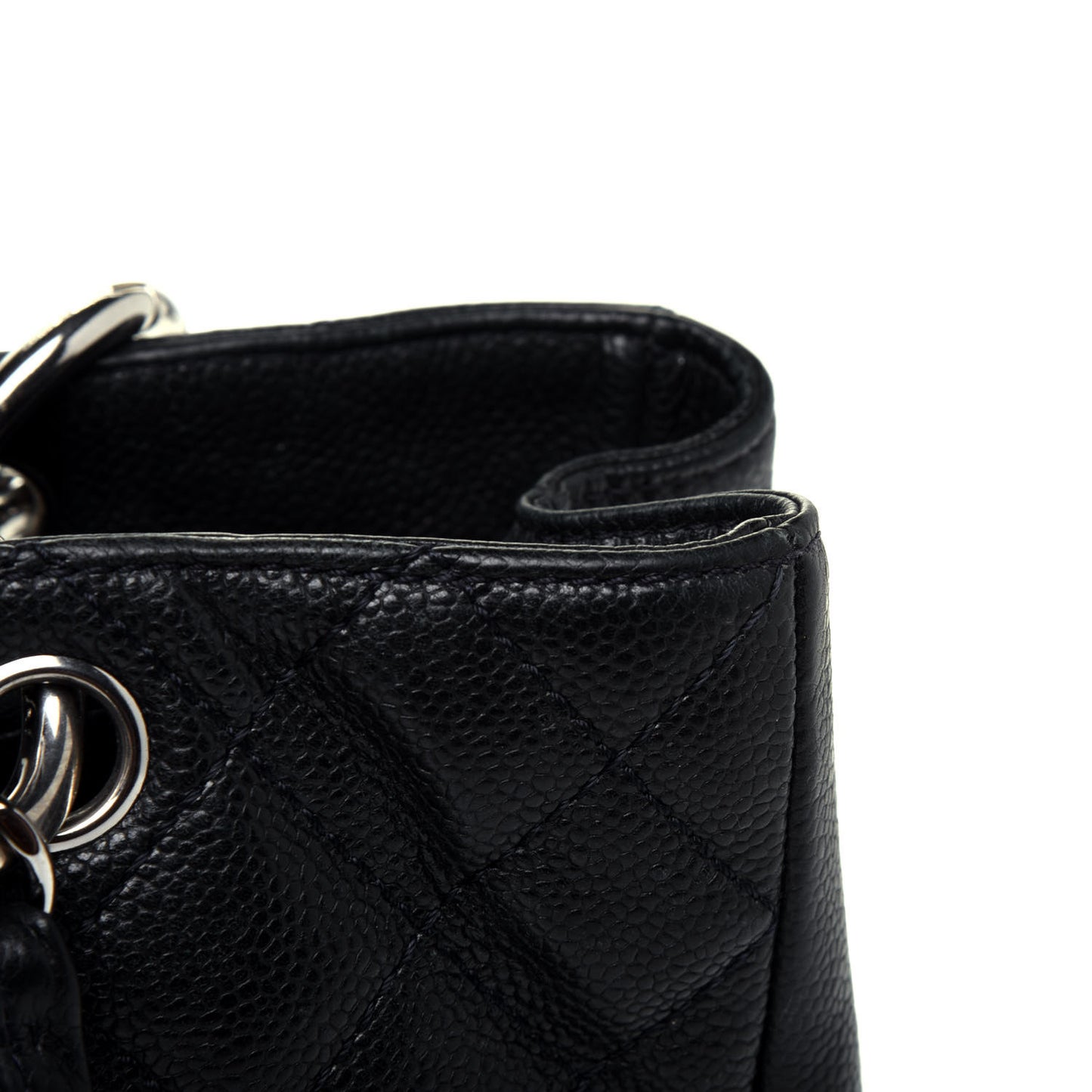 Caviar Quilted Grand Shopping Tote GST Navy Blue