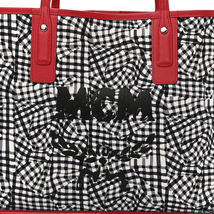 MCM Visetos Medium Liz Reversible Shopper Tote Ruby Red 11 of 17