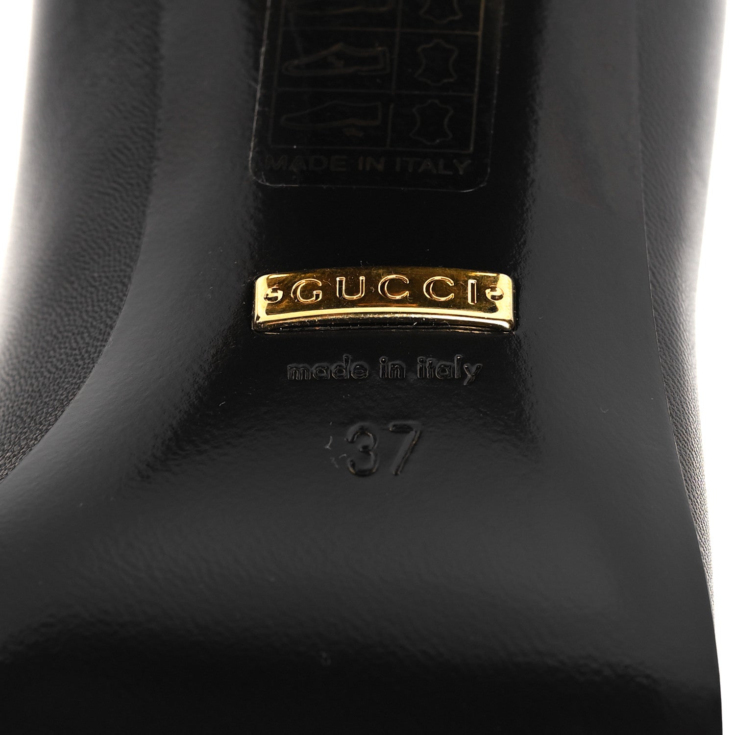 Gucci Malaga Kid Horsebit 75mm Pumps 37 Black 7 of 9