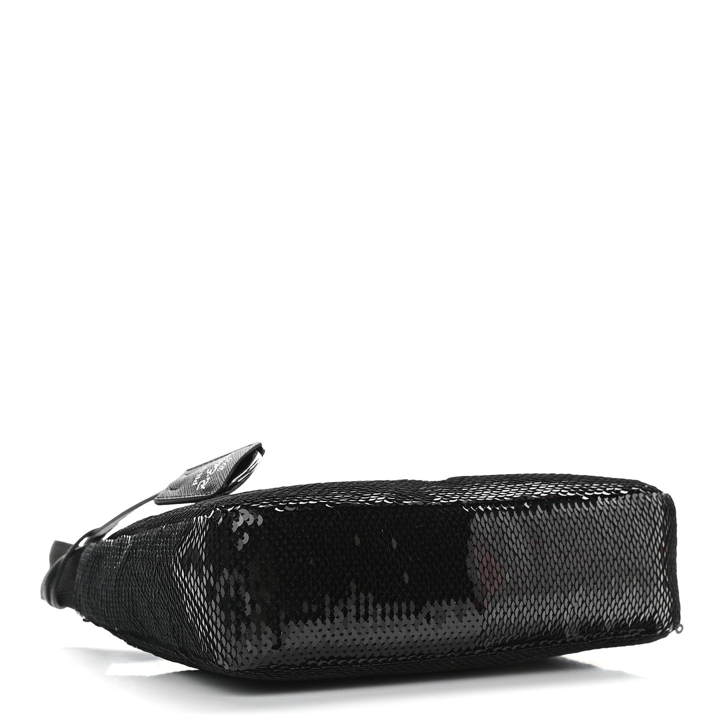 Paillettes Sequin Mini Re-Edition 2000 Bag Black White