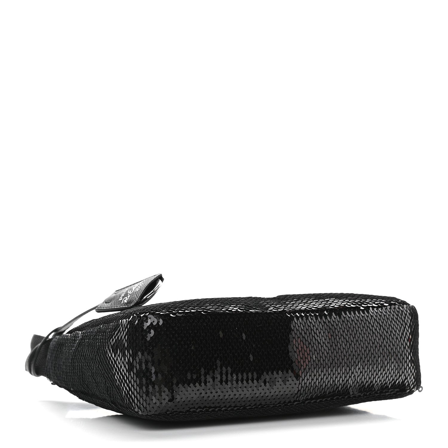 Prada Paillettes Sequin Mini Re-Edition 2000 Bag Black White 4 of 9